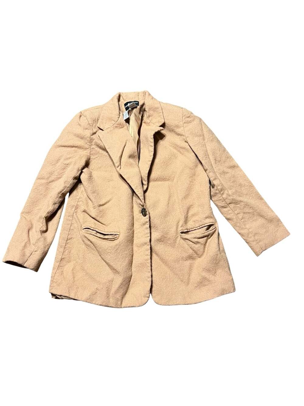 Sag Harbor Women's 100% Pure New Wool Single-Button Blazer Jacket, Size 14